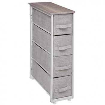 Torre de Almacenaje 4 Cajones Gris Claro 73.5 cm