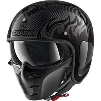 Shark NC Casco de Moto, Hombre, Negro/Gris, Medium