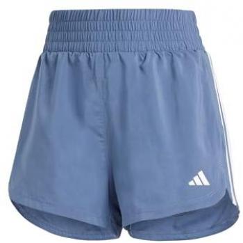 Pantalones Cortos de Fitness Adidas Pacer Training Woven High-Rise 3 Bandas Azul Mujer - XS