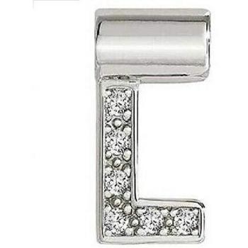 Charm Colgante de Plata SeiMia Letra L con Zirconitas Blancas