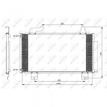Condensador de aire acondicionado EASY FIT NRF 350097 con deshidratador