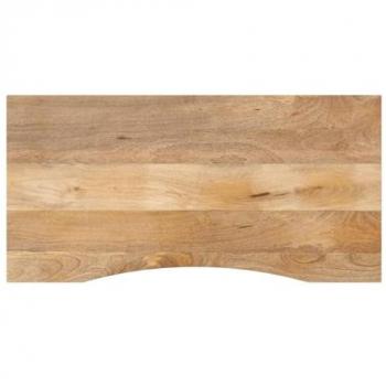 Tablero escritorio con curva madera mango rugosa 120x60x2,5 cm