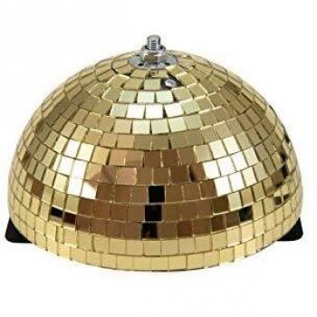 EUROLITE - Bola semiesférica de 20 cm, color dorado, motorizada, adecuada para salas de fiestas, escuelas de baile, clubes, bares, escenarios, escaparates, etc.