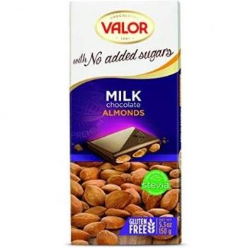 Chocolatina Chocolate Con Leche Y Almendras Sin Azucares Valor 150g