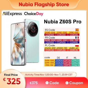 Smartphone Nubia Z60S Pro Global 6.78 Snapdragon 8 Gen 2 Dual SIM 16GB RAM 512GB ROM Batería de 5100mAh Carga Rápida de 80W Comunicación por
