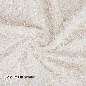Neotrims Bebé Soft Snarl trabillas enrollada textura Jersey Tela. Para Vestimenta, Fotografía y Manualidades, Manta Mantas Material., poliéster, Hueso, 2 m