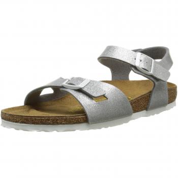 Birkenstock - Rio, Sandalia con Pulsera Niñas, Plateado