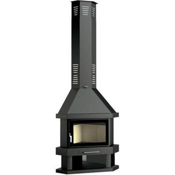 Chimenea de Leña Rincón FM Modelo C-300 RK con Cristal Serigrafiado