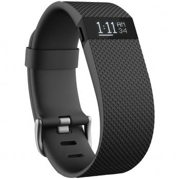 Fitbit Charge HR - Pulsera de actividad y ritmo cardíaco, color negro, talla L