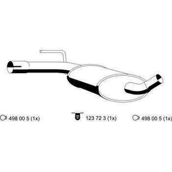 Silenciador Intermedio ERNST 133135 para Volkswagen Passat B3/B4 Break
