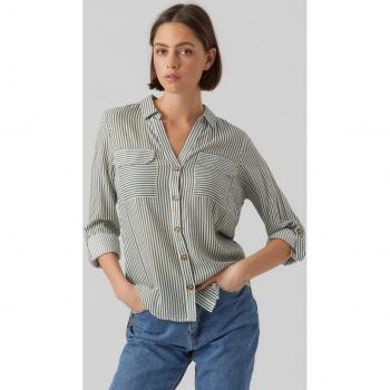 Vero Moda Women's Long Sleeve Button-Up Shirt Bumpy New Wvn