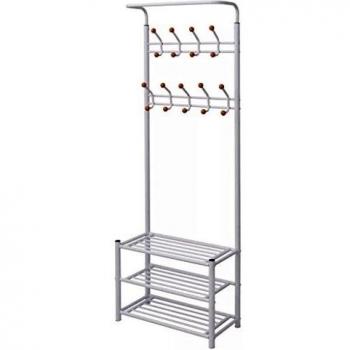 vidaXL Clothes Rack with Shoe Storage 68x32x182.5 cm White