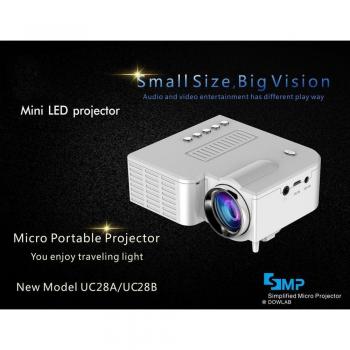 Miniproyector LED portátil 1080P HD para cine en casa