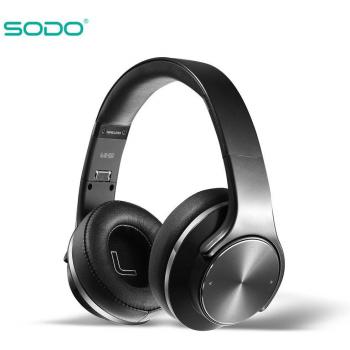 Auriculares Inalámbricos SODO MH5 2 en 1 Plegables HiFi Estéreo Bluetooth 5.0 con Micrófono y Soporte TF/FM