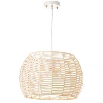 Lámpara de techo trenzada de rattan natural Ø 35x23 cm