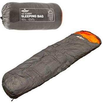 Milestone Camping - Saco de dormir momia para acampada, color gris oscuro [Dark Grey