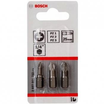 Set de 3 puntas Extra Hart PZ PZ1 PZ2 PZ3 25 mm Bosch