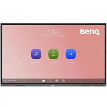 BenQ RE7503 Interactive Flat Panel 75 LED 400 cd/m² 4K Ultra HD Touch Screen Built-in Processor Android 11 18/7 Operation