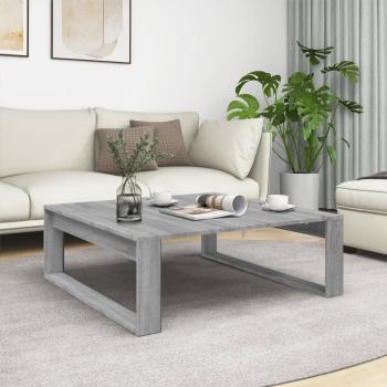 Mesa de centro de madera contrachapada gris Sonoma 100x100x35 cm
