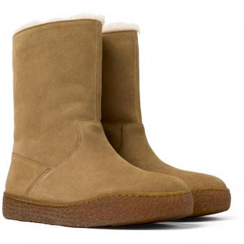 Botines de mujer Camper Peu Terreno lisos de piel marrón claro - Talla 40