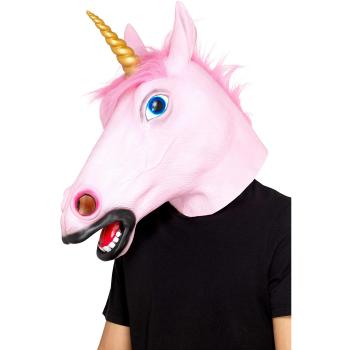 Smiffy 's – Máscara de látex de 48874 unicornio, – Maletín, Color Rosa, talla única