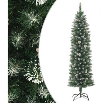vidaXL Artificial Slim Christmas Tree with Stand 210 cm PVC