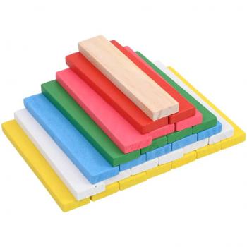 Juego de bloques de construcción de madera de pino macizo 150 piezas