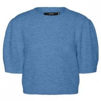 Vero Moda Women's Novah Puff Sleeve Round Neck Sweater