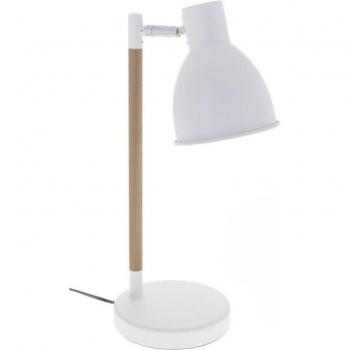 Flexo Regulable Delza Lumit 11W Blanco/Natural Ø25x45 cm