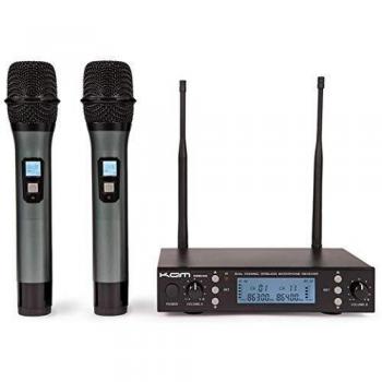 WIRELESS KAM Twin Professional UHF Microphone System Model No.KWM1940/Model No.KWM1932