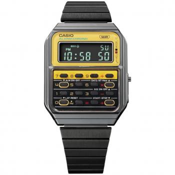 Reloj Casio Vintage para hombre con correa dorada y pantalla digital - CA-500WEGG-9BEF