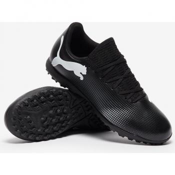 Puma Botas de Fútbol Future 7 Play TT Jr, Calzado de Fútbol, Color Negro y Blanco, Talla 38.5 EU