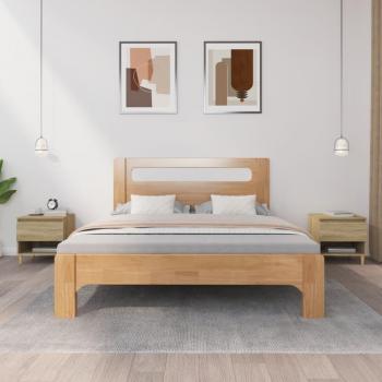 Mesitas de noche 2 piezas Sonoma roble 50x46x50 cm madera multicapa contrachapada marrón