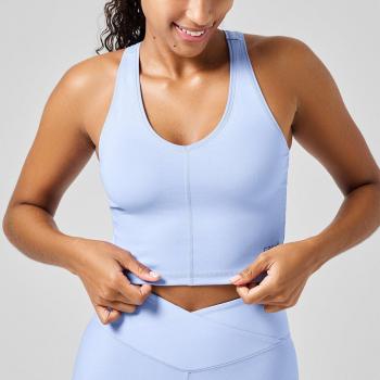 Top deportivo de mujer Casall Sharp Back Sport azul claro - L