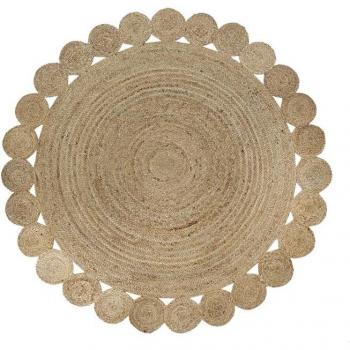 Alfombra jute 200x200x1 2200 gr. natural marrón