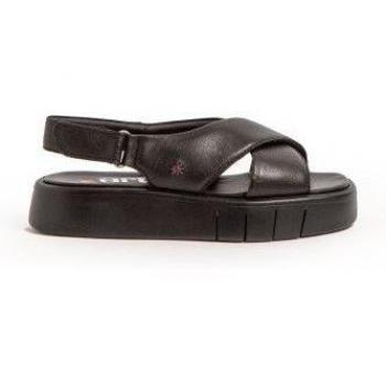 Sandalias de Piel 1855 Malaga negro para Mujer