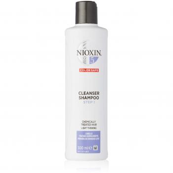Nioxin System 5 Cleanser Shampoo for Light Thinning, Chemically Treated Hair with Volumizing Effect, Coarse Texture 300 ml
