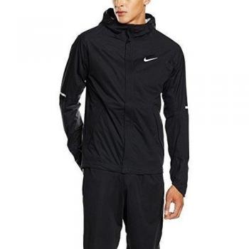 Nike Shieldrunner Jacket - Chaqueta para hombre, color negro / plateado, talla L