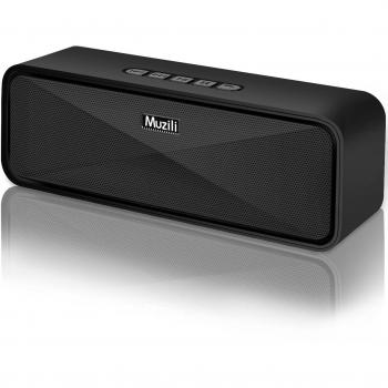 Altavoces Bluetooth,Muzili Altavoces inalámbricos ,Bajo estupendo,Bocinas portables, Sonido estéreo de alta definición,Llamadas manos libres,Radio FM,Línea AUX,Compatible con teléfonos ios y Android