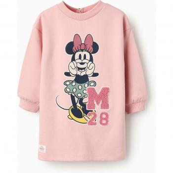 Vestido de bebé niña de manga larga motivo Minnie Zbgap0501