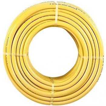 Manguera Agrícola Reforzada 3/4 (19 mm) de 50 metros, 3 capas de PVC poliéster, resistencia a 20 bares, rango de temperatura -20º a 60º, antitors