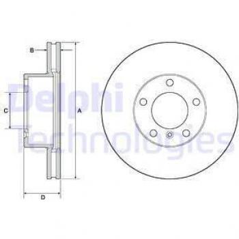 Disco de freno DELPHI BG9145C