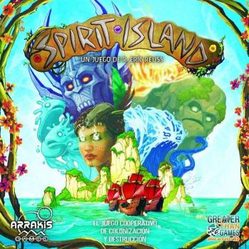 Spirit Island - Juego de mesa cooperativo, para 1-4 jugadores, duración de 90-120 minutos, edad recomendada a partir de 13 años, temática de defensa territorial y estrategia, incluye miniaturas detalladas y cartas personalizadas
