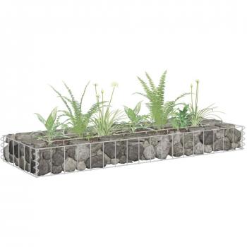 vidaXL Gabion Raised Bed Galvanised Steel 90x30x10 cm