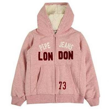 Pepe Jeans- Sudadera PG580967 Nuage- 308 Pink- Sudadera con Cremallera Y Capucha NIÑA