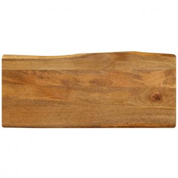 Tablero de mesa borde natural madera maciza mango 90x40x3,8 cm Marrón