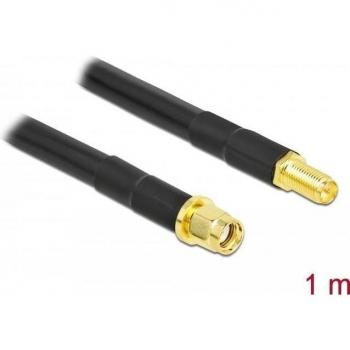 Cable Antena DeLOCK RP-SMA Macho a RP-SMA Hembra LMR/CFD300 1 m Baja Pérdida
