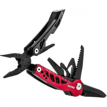 Alicates Multiusos Plegables Navaja Multiusos,HOVNEE Herramienta Multiusos 13 EN 1 de Acero Inoxidable Aspecto Hermoso,para usar con una mano. Herramienta Multifuncional para Actividades Exteriores