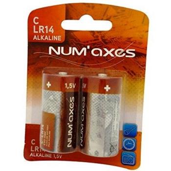 NUM'AXES C Lr14 - Alcalinas Blister con 2 Pilas para Gato, Lote de 2