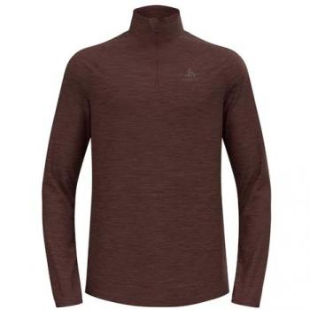 Odlo Forro Polar Essential Thermal Ml - Camiseta de manga larga para hombres, tipo midlayer, adecuada para actividades deportivas, color Fudge Melange, talla Small